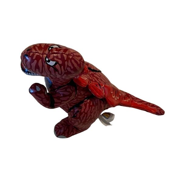 9“ 1993 Good Stuff  Corp Red Blue White T Rex Vinyl Plush - Picture 4 of 8